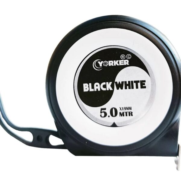Yorker Black & White 5mtr measuring tape (Pack of ₹71x12pcs)