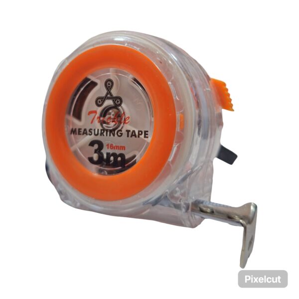 Trickle Transparent Autolock 3mtr measuring tape (Pack of ₹45.5x12pcs)